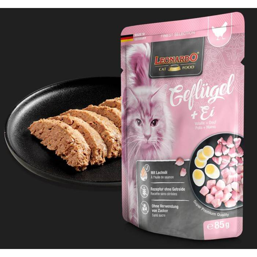 Leonardo baromfihús-tojás alutasak cicának 85 gr