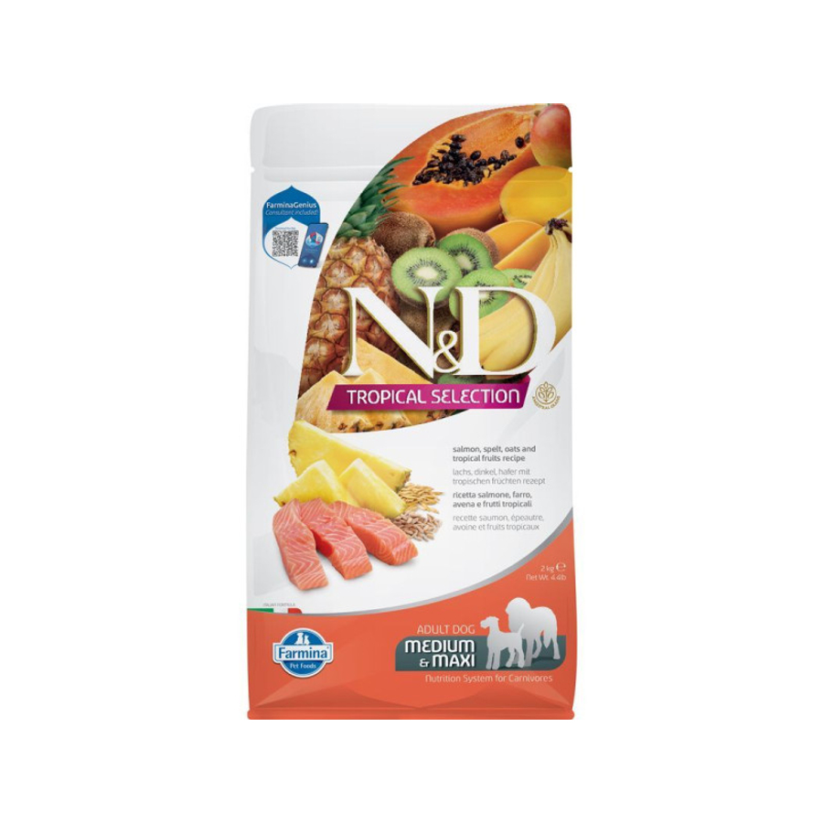 N&D Tropical Selection Dog Salmon Adult medium&maxi 2kg