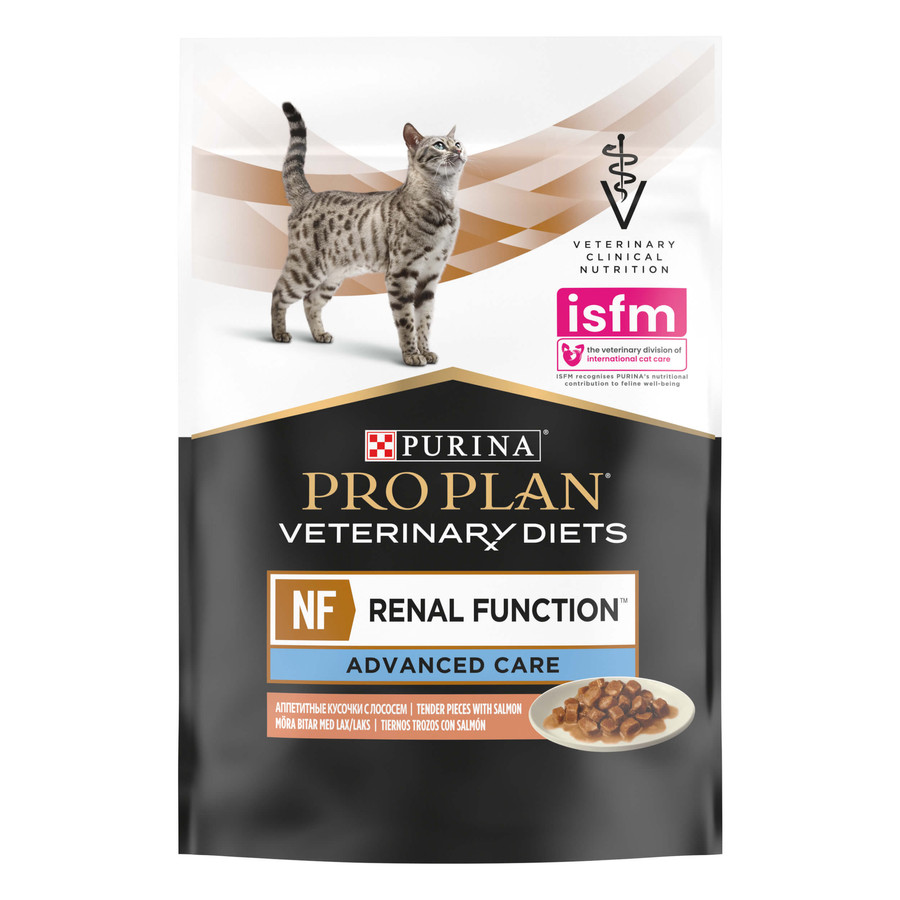 Purina Pro Plan Veterinary Diets NF Renal Function ADVANCED CARE lazaccal nedves eledel vesebetegségben szenvedő macskák számára 85g Purina Pro Plan Veterinary Diets NF Renal Function ADVANCED CARE lazaccal nedves eledel vesebetegségben szenvedő macskák számára 85g