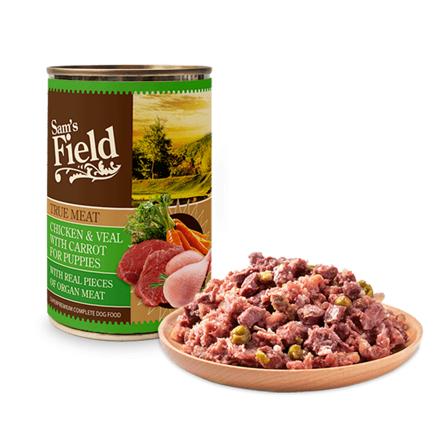 Sam's Field Kölyök Konzerv Csirke-Borjú-Répa 400g