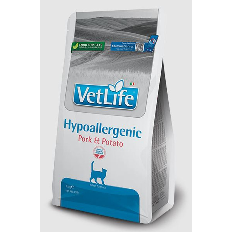 VetLife Cat Hipoallergén Sertés táp cicának 1,5 kg
