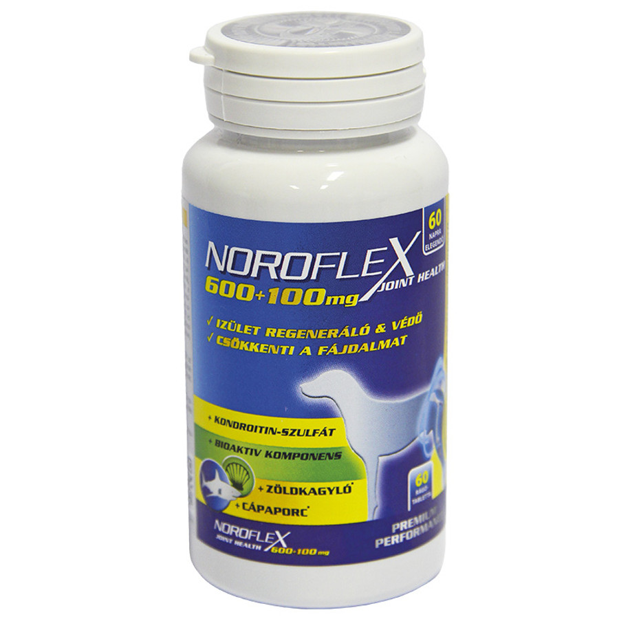 Noroflex 600+100mg 60db ízületvédő, fájdalomcsökkentő rágótabletta Noroflex 600+100mg 60db ízületvédő, fájdalomcsökkentő rágótabletta