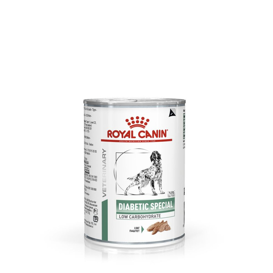 Royal Canin Veterinary Diabetic Special Low Carb Weight Management Loaf cukorbeteg kutyáknak 410g
