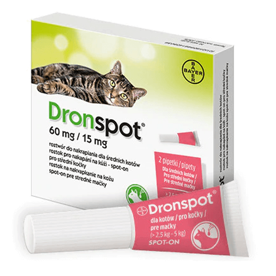 Dronspot cica féregtelenítő spot on (2,5-5 kg) 2db