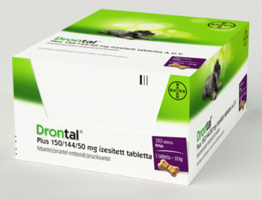 Drontal Plus 150/144/50 mg ízesített tabletta 17x6 db